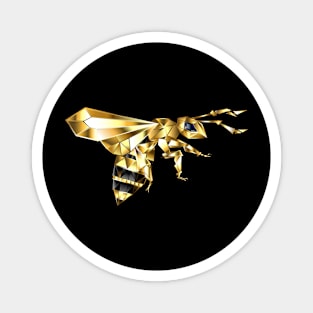 Flying gold polygonal bee Magnet